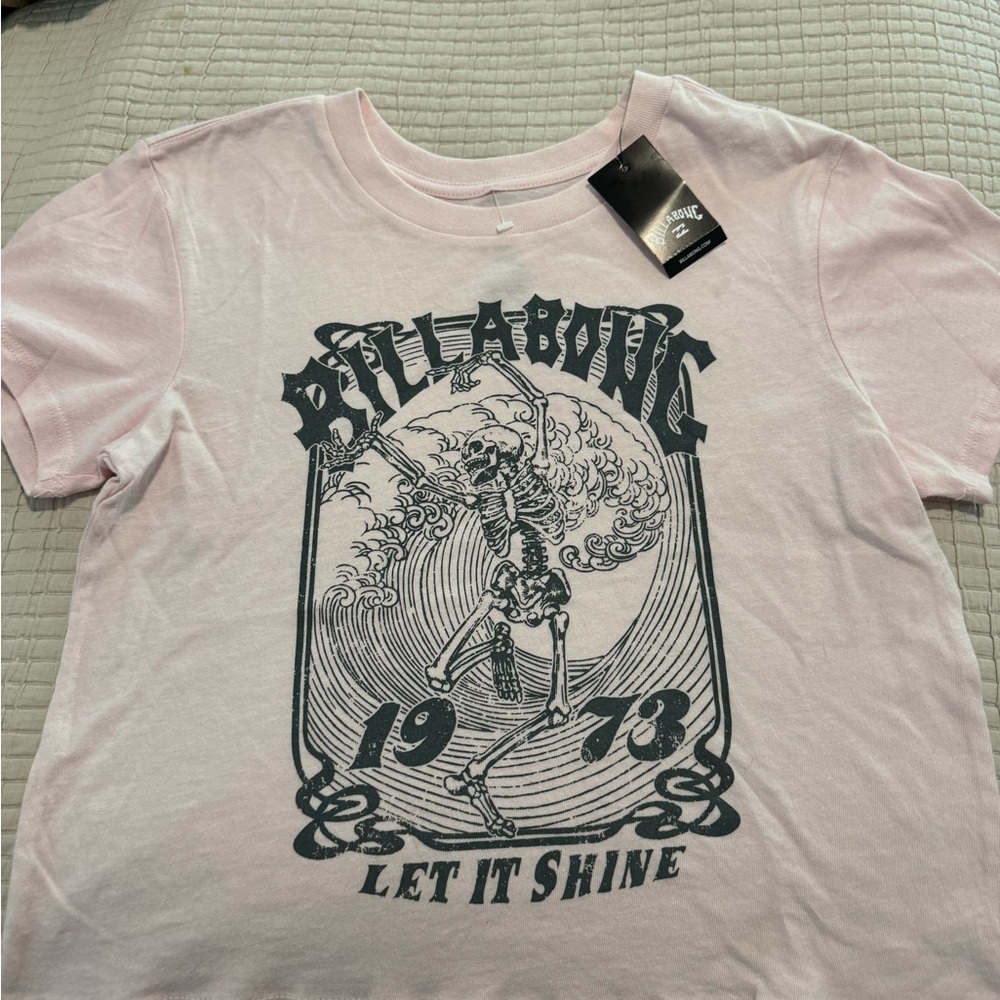 Billabong pink baby tee size M